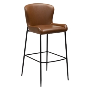 dan-form-glamorous-barkruk-zithoogte-77-cm-cognac-kunstleer