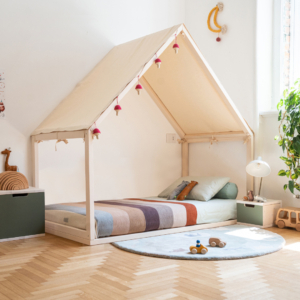 letto-montessori-a-terra-capanna-lit-cabane-montessori-kinderbett