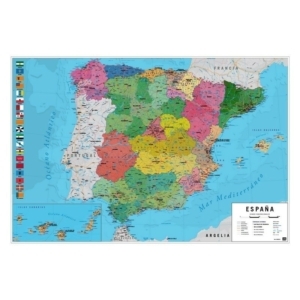 poster-mapa-espana-fisico-politico