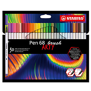 stabilo-pennarello-pen-68-brush-arty-line-568-30-colori-assortiti-astuccio-30-pezzi_740616